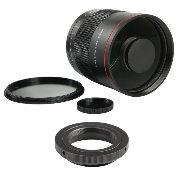 

900mm f/8 mirror lens for eos 550d 600d 650d 700d 1000d+t2-eos adapter