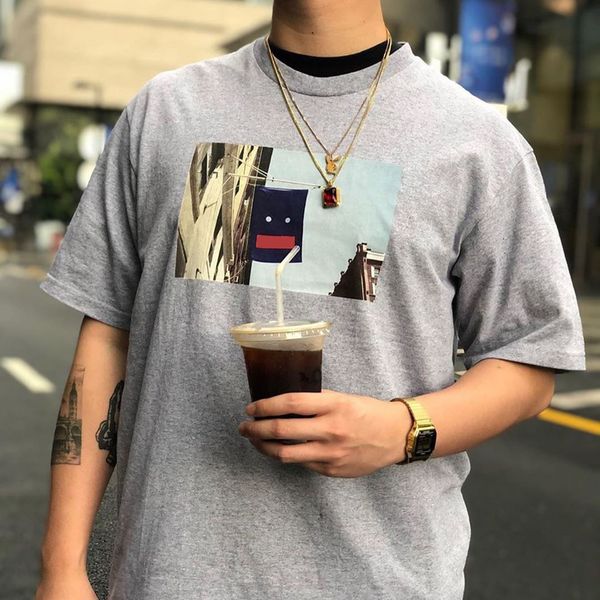 

19fw brand banner tee box logo designer мужчины женщины пара хип-хоп тис лето вскользь улица футболки s-xl, White;black