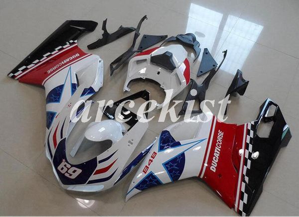 

4 подарков нового abs инъекция полных обтекатели комплекты подходят для ducati 848 1098 1198 1198s 2007 2008 2009 2010 2011 2012 body набор