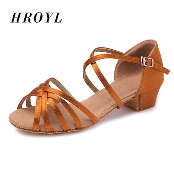 

children women latin dance shoes kid girls tango low heeled professional ballroom dancing shoes for women size 27-41 soft
