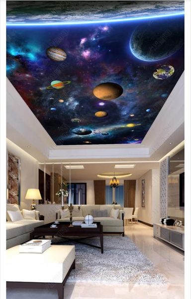 3d Photo Custom Ceiling Mural Wallpaper Interior Decoration