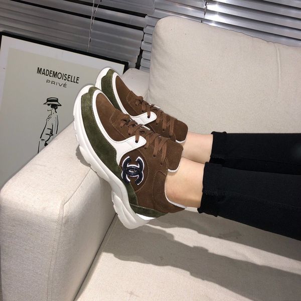 

spring new style luxury fashiondesigner women's men's jogging casual shoes outdoor party sports shoes triple platform women's, Black