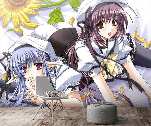

self-adhesive] 3d girl 555554 japan anime wall paper mural wall print decal murals
