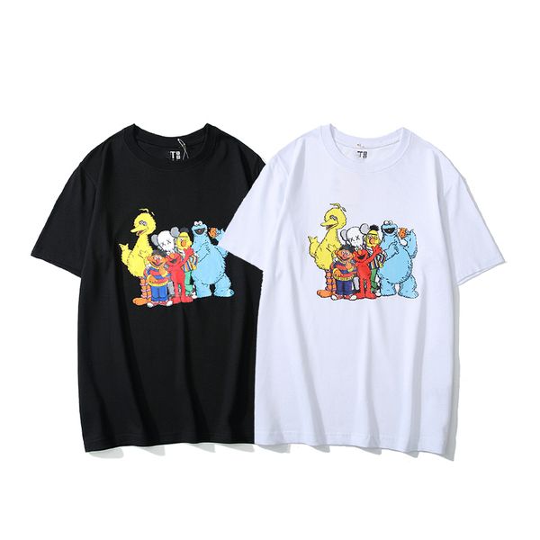 

человек дизайнер высокое качество футболки новая мода продажа футболки печать тенденция улица хип хоп футболка удобные хлопчатобумажные футб, White;black