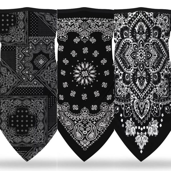 

2gtmg 2020 face mouth mask lightweight sell mask scarf sun protection outdoor mask riding masks protective silk scarf handkerchief, Black