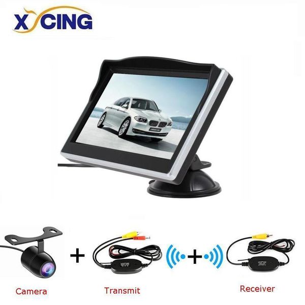 

xycing 5 inch car monitor tft lcd 5" hd digital 16:9 800*480 screen 2 way video input for reverse rear view camera dvd vcd