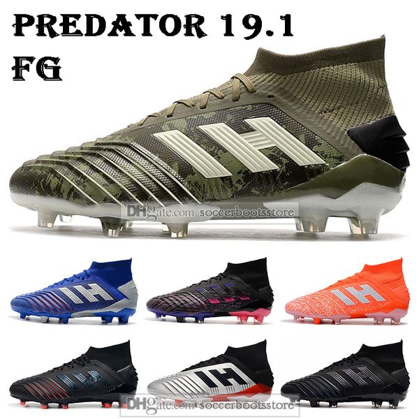 

Mens высокого голеностопного бутсы Predator 19,1 Firm Ground Футбол Бутсы ZIDANE BECKHAM Predator 19.1 FG X Pog