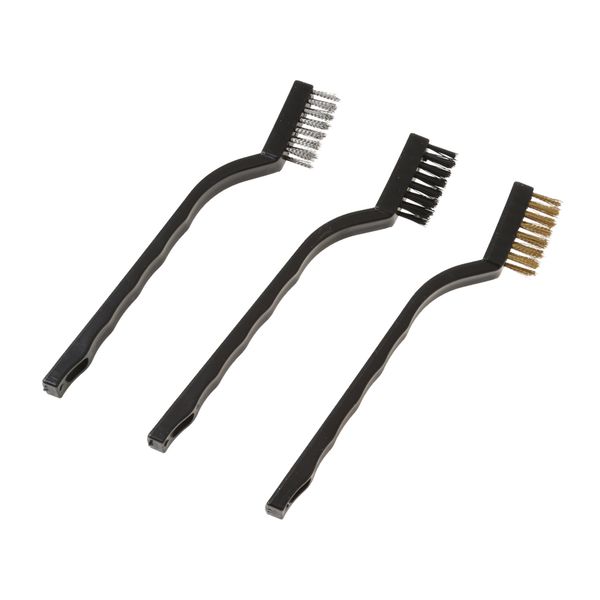 

3pieces wire brush kit rust cleaning metal surface polishing welding garage tool nylon brass stainless steel brushes