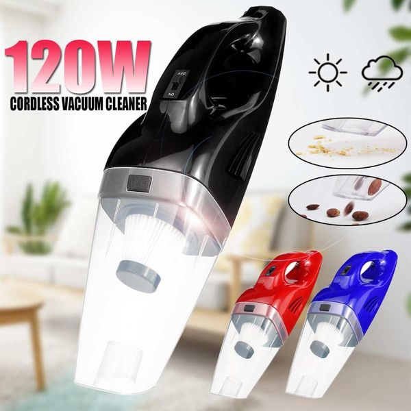 

100-240v car cordless vacuum cleaner 120w rechargeable handheld auto vacuum sweeper vehicle home office wireless dust remover
