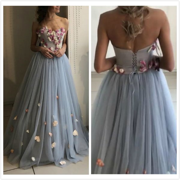 

plunging 3d flowers prom party dresses 2019 a-line sweetheart bandage women dress evening wear elegant gowns with side split robe de soiree, Black