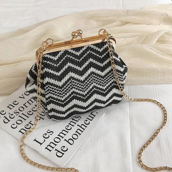 

модные кошельки и handbagswomen ткачество хит цвет цепи плеча сумки урожай пляж hobo стиль сумка телефон кошелек bolso