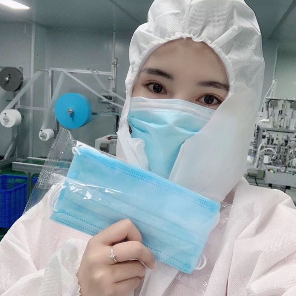 

24 hours shipping disposable face masks disposable 3 layers dustproof mask facial protective cover masks set anti-dust mask 50pcs=1box free