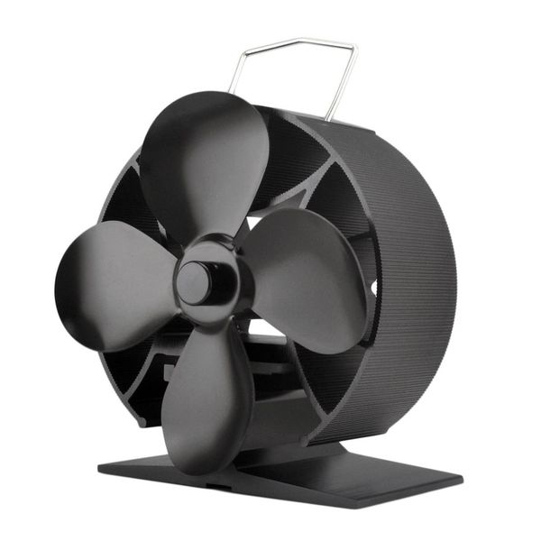 

round 4 blades heat powered stove fan fuel saving solid aluminum stove fan blower eco friendly for home burner/ fireplace