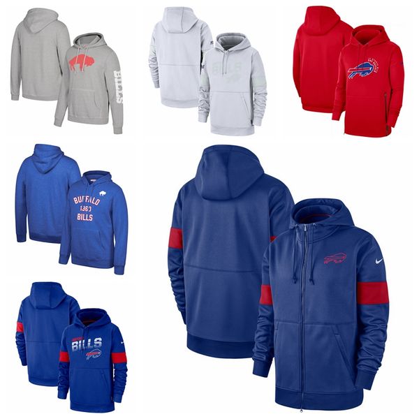 

men buffalo bills nike sideline local performance pullover nfl hoodie, Blue;black