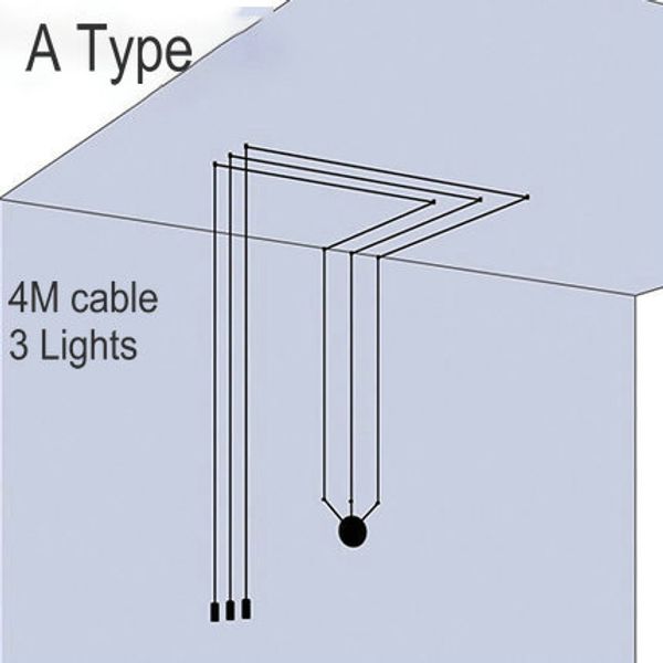 Modern Simple Design Diy Long Cable Pendant Suspension Lights With Plug