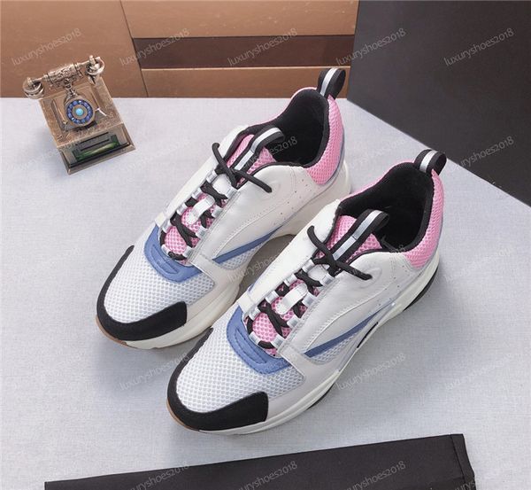 

2019 new b22 women mens french designer branded casual shoes canvas mesh up b22 trainers tennis shoes women sneakers t05, Black