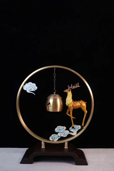 

классический творческий украшения облако олень музыка курильница латунный кронштейн bluetooth воспроизведение музыки air aroma закрытый дома