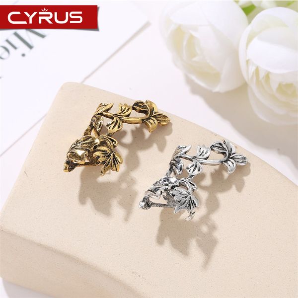 

vintage leaf ear clip for women silver gold metal clip earrings without piercing single nausznice femme boho jewelry party gift