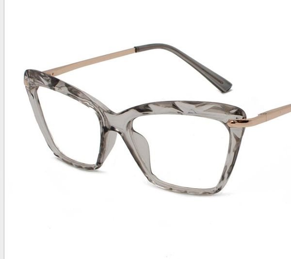 

fashion glasses frame resin frame metal frame butterfly flat mirror unisex, White;black