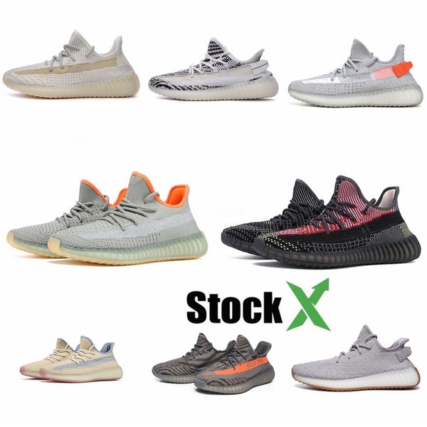 

bone white running shoes mens womens super moon yellow utility black blush salt kanye west designer shoes sports sneakers #ds453