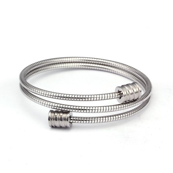 

new fashion silver cuff snake chain link bracelet jewelry simple design soft stainless steel men women charm bangles, Black