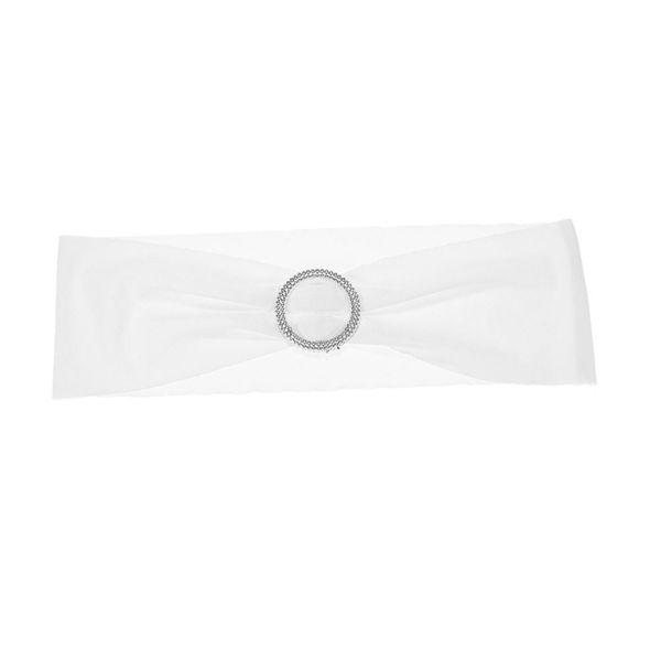 

50 pieces chair bow ribbon chair ring, wedding dress stretch chair back hoop bow tie - wei sashes