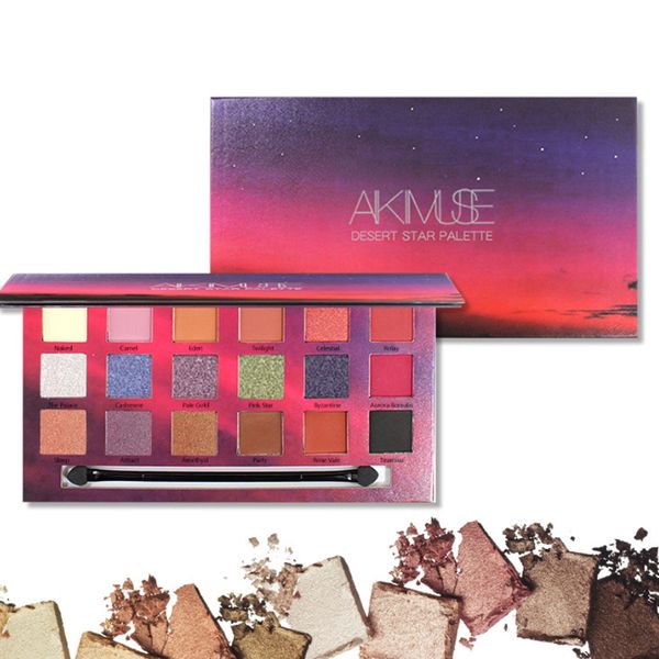 

shiny eyeshadow palette desert star palette matte eyeshadow 18 colors eyeliner blush eyebrow makeup ing