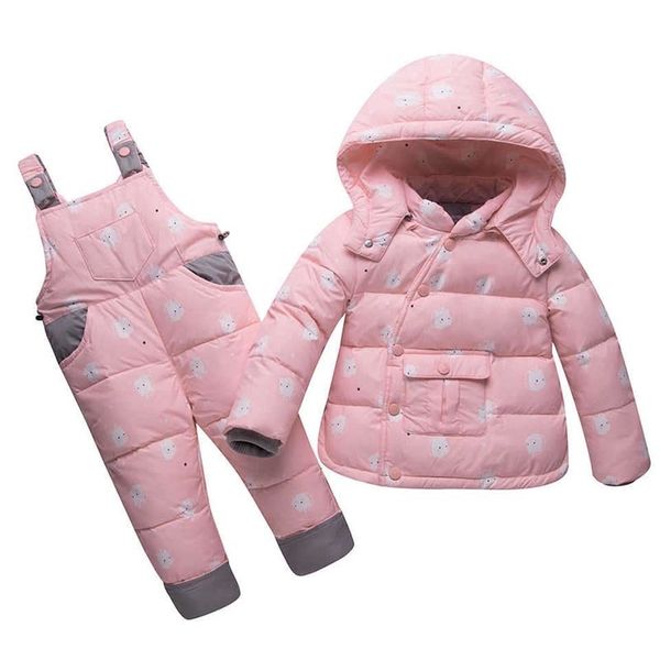 

Children's Winter Clothing Set Boys Girls Duck Down Jacket+Pants Suit Thick Outerwear Coats Toddler Newborn Infant Snow Wear