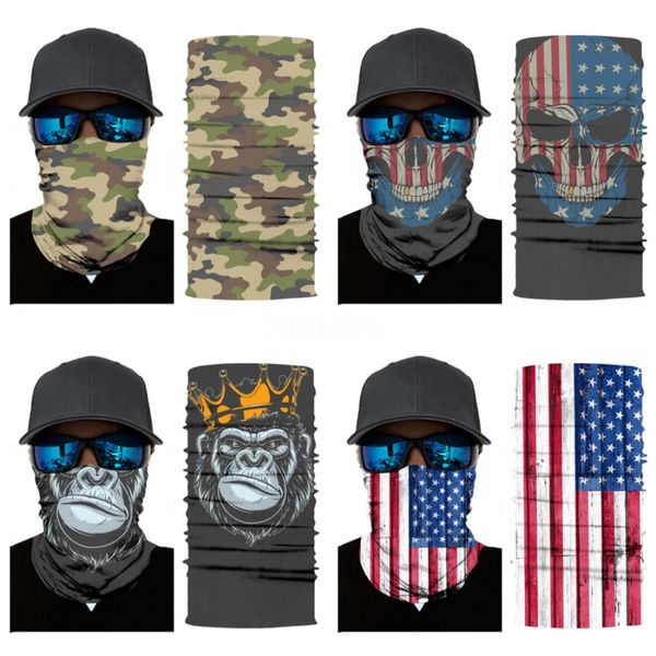 

iqesl outdoor seamless skull scarf magic skull versatile face mask masks cycling riding skull scarf warm neckerchief hallowe#698, Blue;black
