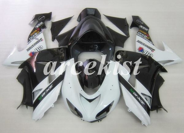 

new abs motorcycle fairings kits fit for kawasaki ninja zx-10r 2006 2007 06 07 body set custom white black