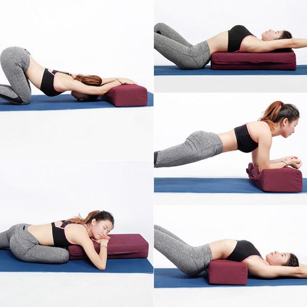 

yoga pillow square yoga hard foaming square fitness aid physical therapy pillow