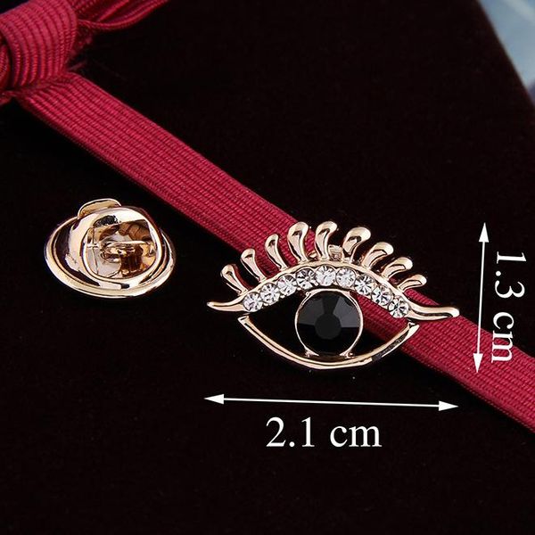 

popular small neckline, small eye brooch, fashionable water drill brooch, Gray