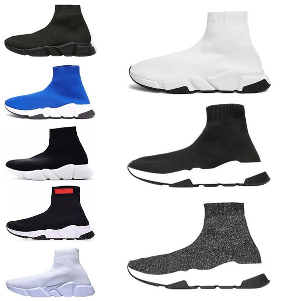

Arrivlas Speed Trainer men women Sock Shoes black white blue red glitter Flat Luxury casual shoes mens Trainers Runner sneakers size 36-45