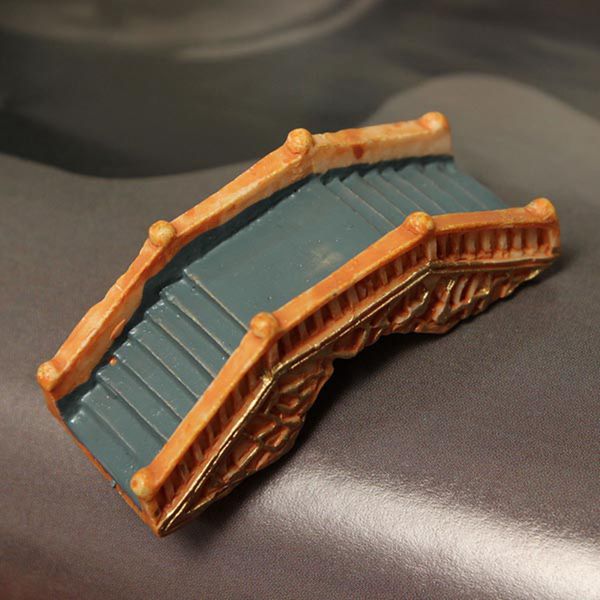 

micro landscape decorations resin wooden bridge garden diy decor - yellow