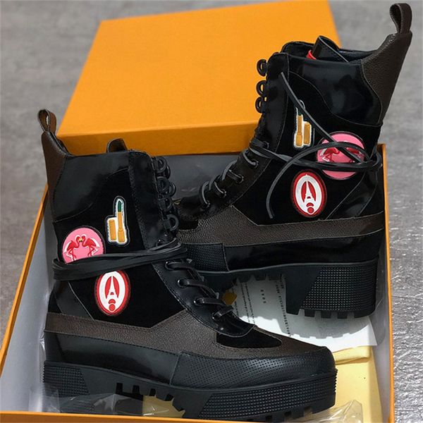 

laureate platform desert boot designer boots boot booties sneakers leather laureate platform 1a43lp 1a43r7 with dust bag 5cm heel l4s1, Black