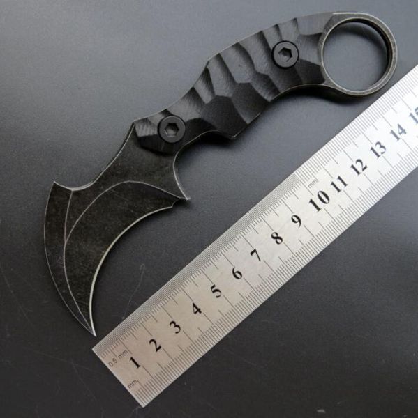 facas presente Ferramentas C1697 karambit garra D2 punho de aço lavagem de pedra faca reta Camping Survival faca dobrável ao ar livre xmas