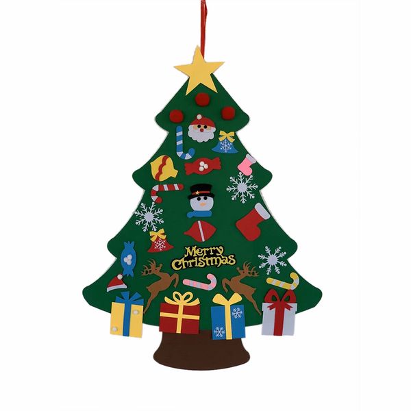 

diy handcraft felt xmas tree for home wall christmas decoration