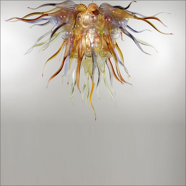 

contemporary fantastic led chandelier lightings art energy saving light source modern blown glass long crystal chandelier