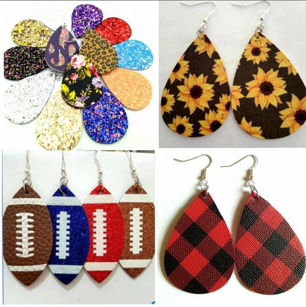 

akolion false leather shoes women's wear flower earrings tears, Red;blue