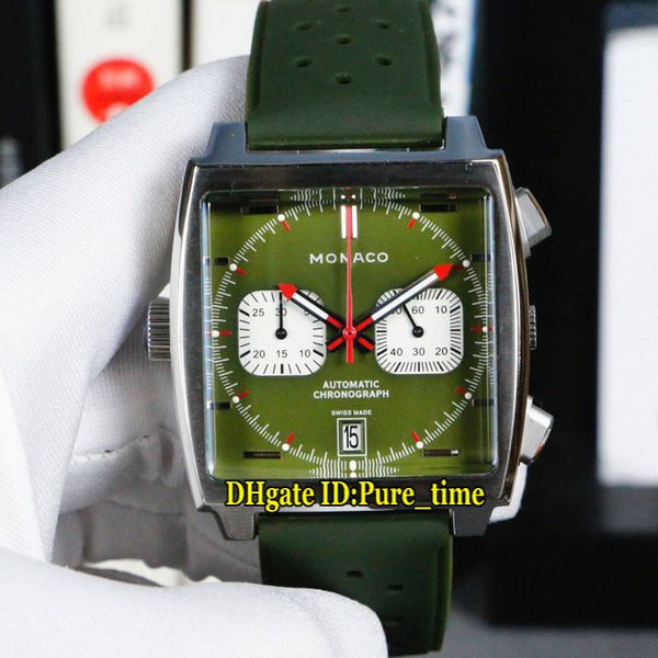 

новые monaco cw2113 зеленый циферблат белый циферблат вк chronogrpah кварцевые мужские часы стальной корпус зеленый резиновый ремешок часы s, Slivery;brown