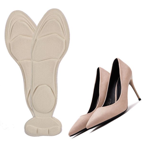 

1 pair insole pad inserts heel post back breathable anti-slip for high heel grip shoe can be cut new shoe accessories, White;pink