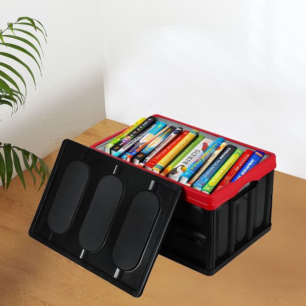 

children's toy storage box 55l collapsible plastic storage box durable stackable folding utility crates portable sundries storage box