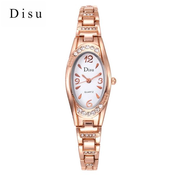 

women watches luxury casual alloy quartz watch rhinestone dress watches rose gold ladies clock fashion bracelet watch relogio, Slivery;brown