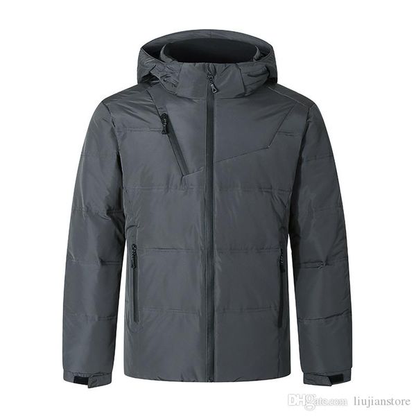 

mens designer winter homme пальто мода твердой теплая тонкая куртки caual mens открытый капюшон верхняя одежда, Black