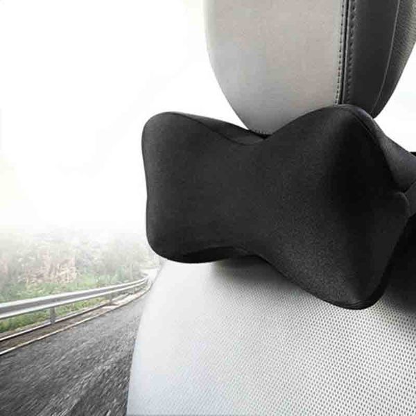 

memory cotton car head rest bone pillow black synthetic-fiber foam headrest neck waist support seat lumbar interior accessories