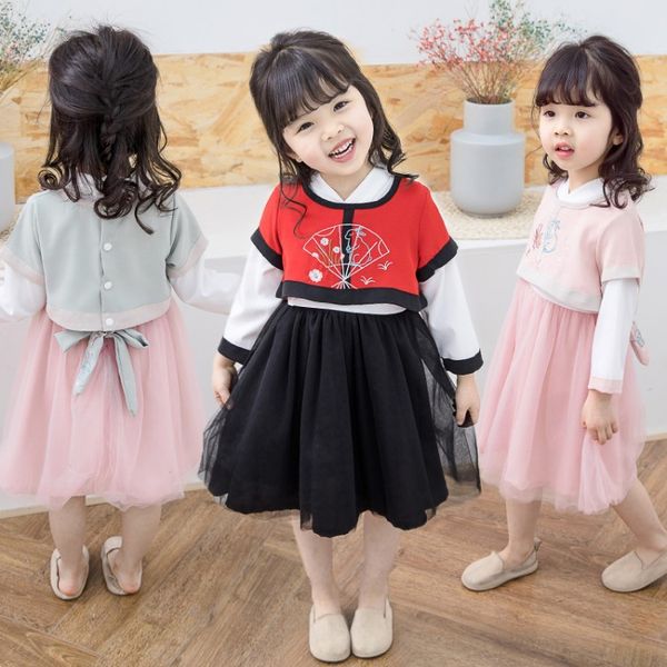 

декие hanfu девоки вена и оен плае ком девђки ком-Ѭойка киайкого  Red;yellow