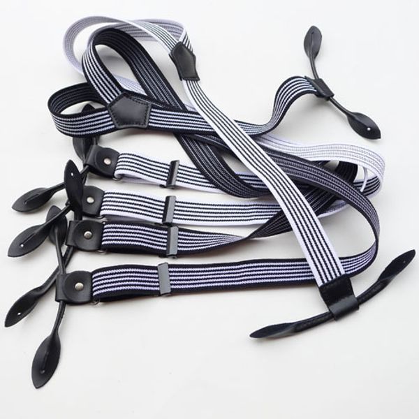 

classic black and white clips black suspender ing, Black;white