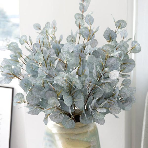 

поддельный ручного эвкалипт деньги лист моделирование европейских искусственный зеленый завод цветок листьев растения материал украшение