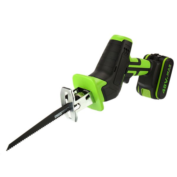 

portable 48v cordless reciprocating saw li-ion battery electric saber saw blade for wood metal chain saws cutting power tool