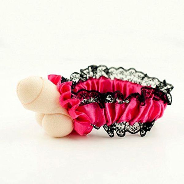 

party favor cute elastic lace garter for hen night dress cosplay rose red + black